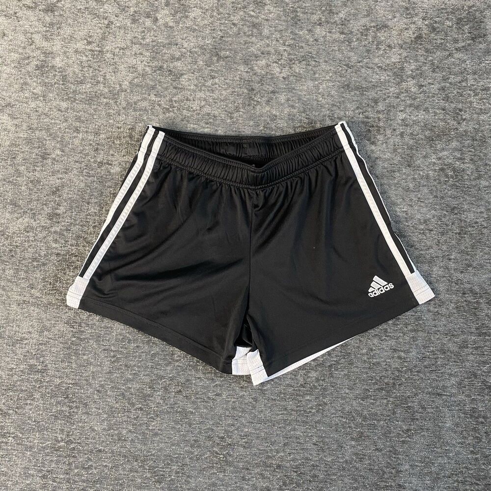 Adidas Aeroready Womens Black White Striped Athletic Gym Running Shorts Size S
